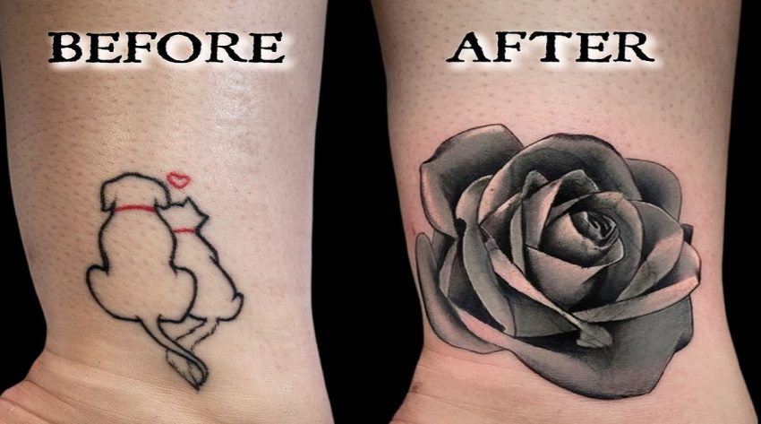 Female Dark Cover Up Tattoos